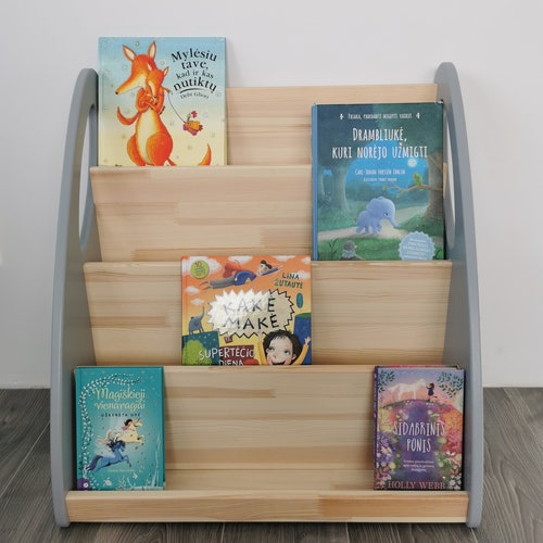 Montessori good bookshelf, solid wood bookshelf