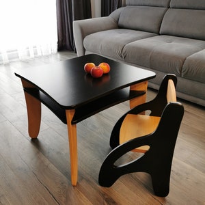 Ensemble table et chaises pour enfants/ Table et chaises Montessori en bois pour tout-petits et enfants/ Meubles pour enfants image 5