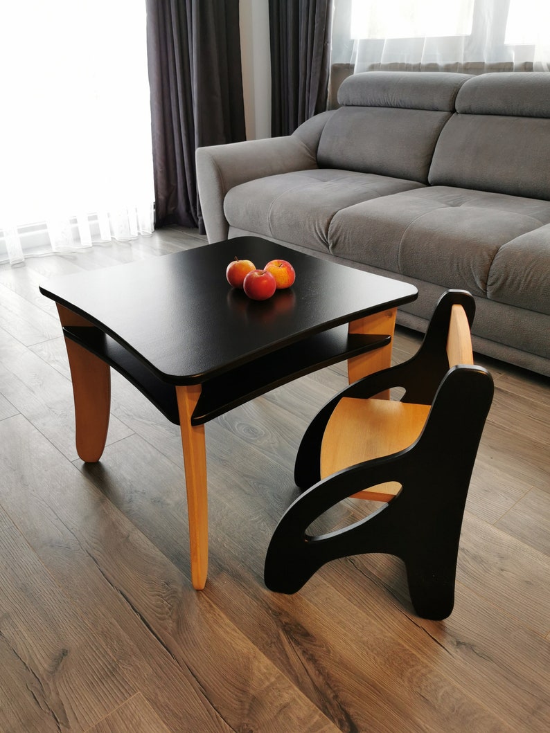 Ensemble table et chaises pour enfants/ Table et chaises Montessori en bois pour tout-petits et enfants/ Meubles pour enfants image 5