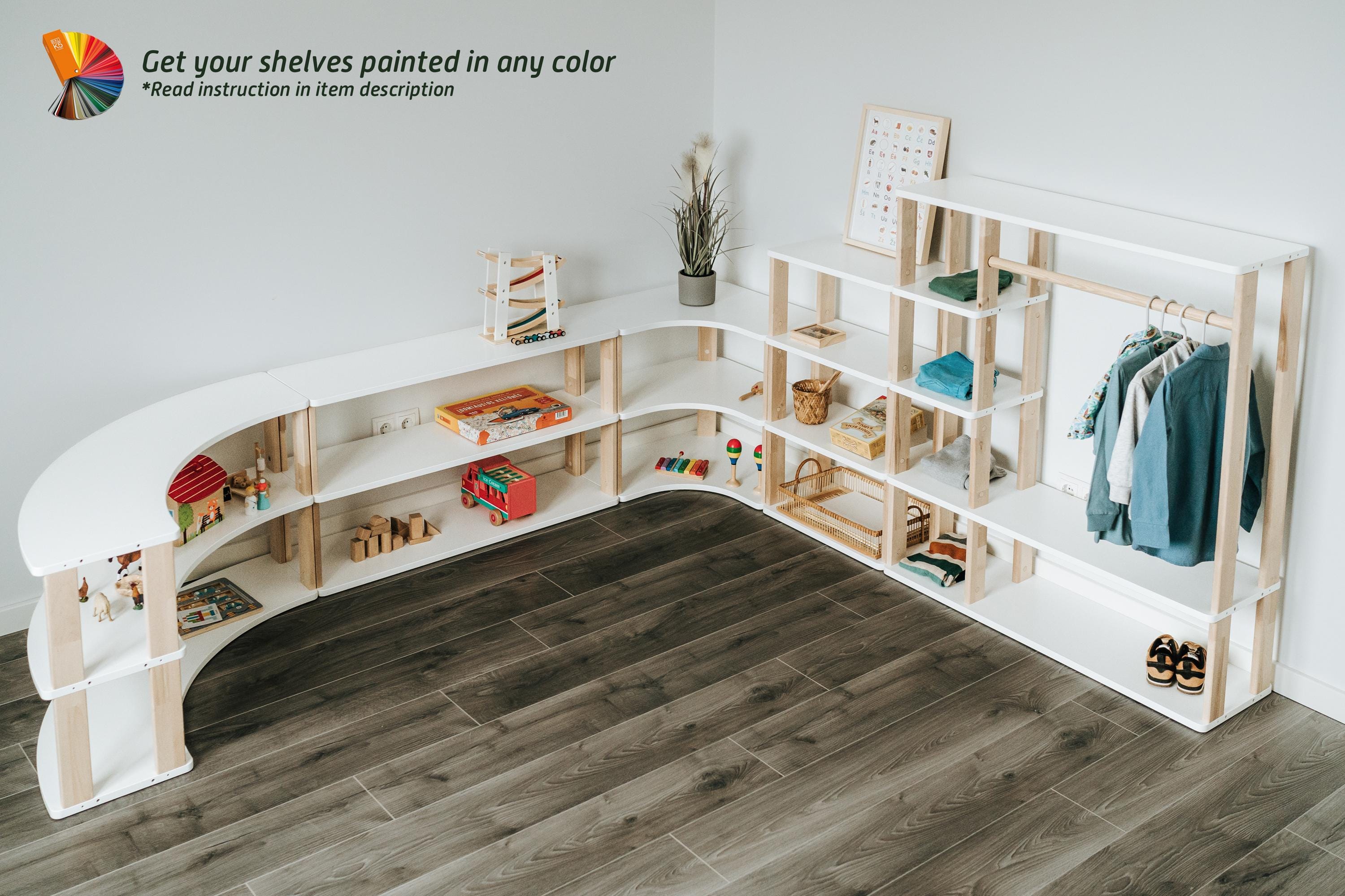 4 Contrast Natural Wood 3 Rack 85cm