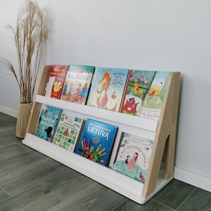 Montessori shelf / Solid wood shelf for kids / Kids toy storage / Nursery shelves image 6