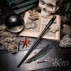The 'Hekate Nocturnal' Premium Magic Wand. Highest quality wooden wand handmade by a master wand maker in Bavaria Germany.
