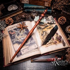 Magic Wand of Stephan Köstler. Bavarian Rowen 12 1/2“ Dragon heartstring core. Highest quality wand handmade by a master wand maker
