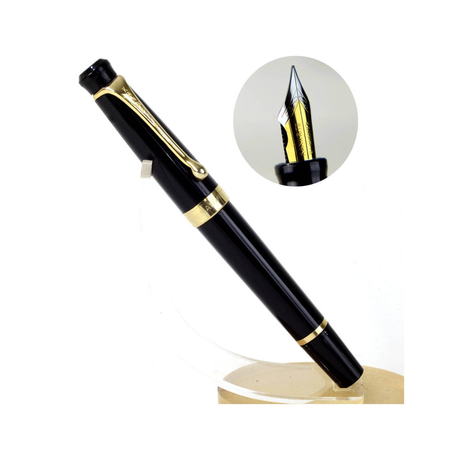 Wing Sung #3003 Fluorescent Yellow Fountain Pen EF/XF Nib Chrome Trim UK SOLD! 
