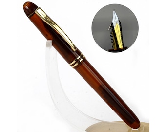Kanwrite Desire 3-in-1 translucent coffee fountain pen  dulatone full flex nib