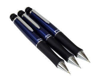 vintage NOS papermate PhD mechanical pencil 0.7mm metallic blue Japan  x 3 units