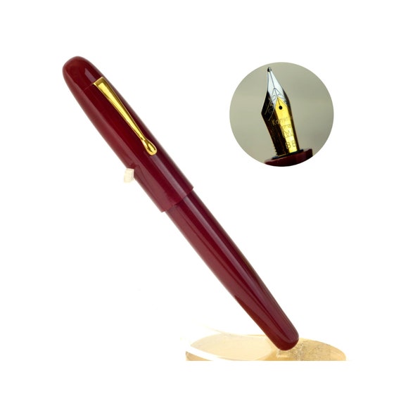 Hand turned super acrylic barrel fountain pen with Architect BB nib Rare nib