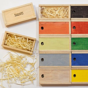 10 x Small Plywood Box - Color Cover - Size M | discount 10%