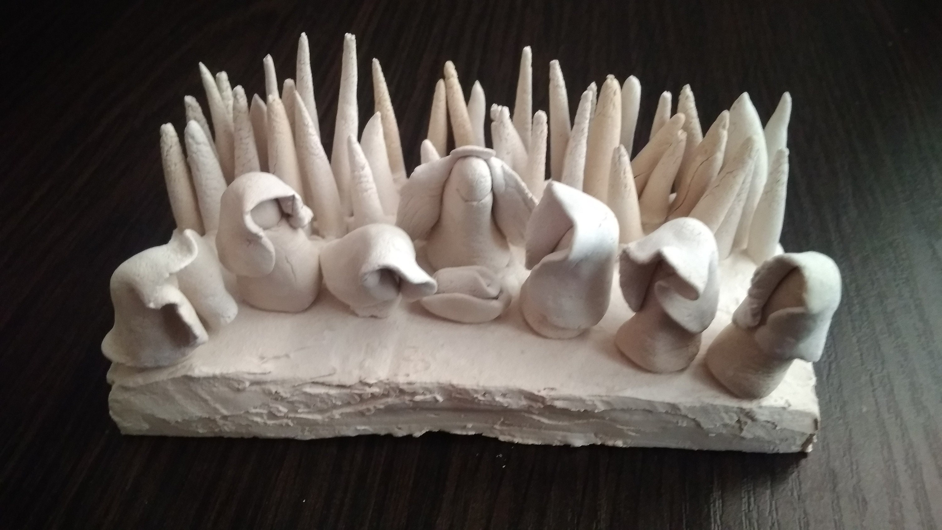 Modern nativity set Ceramic nativity set Kerststal modern Kid Etsy