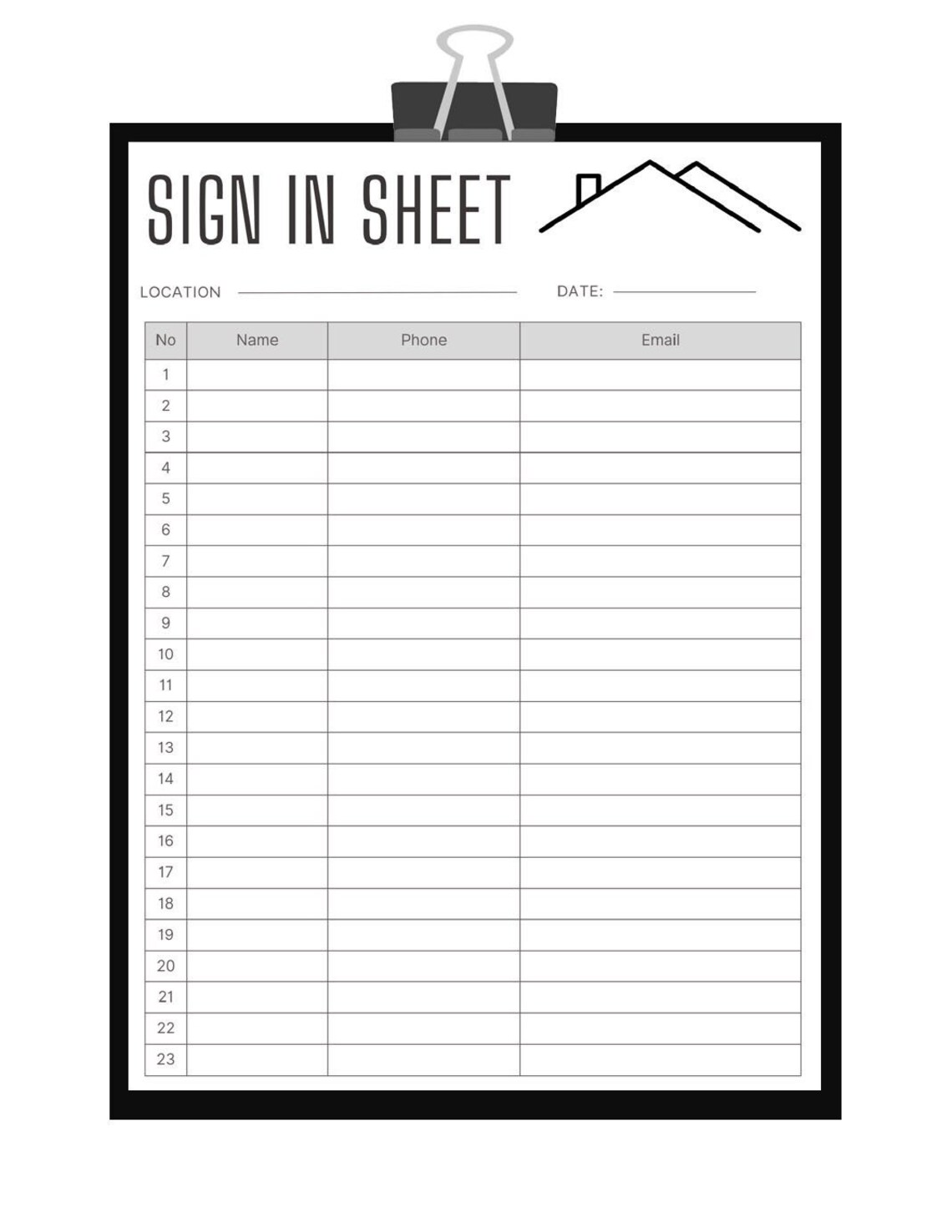Realtor Open House Sign In Sheet Template Instant Download Sign In Realtor Open House Sign In Sheet Template Instant Download Sign In