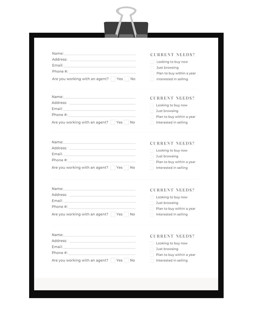 Realtor Open House Sign in Sheet Template, Instant Download Sign in ...