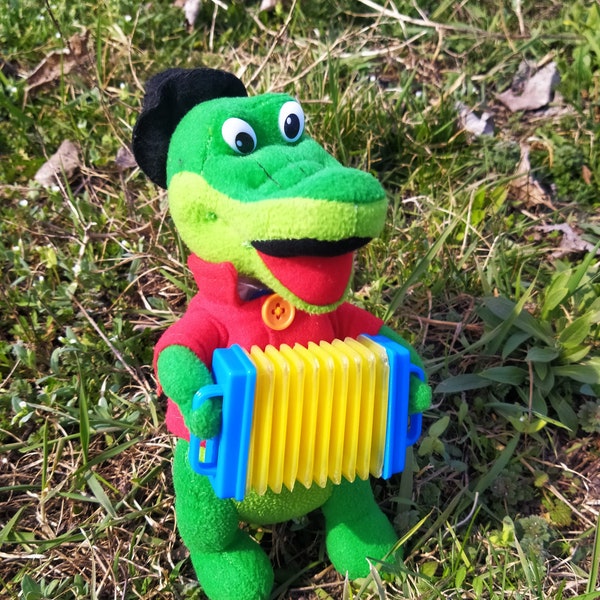 Lot De 2 Peluches Douces Gena Le Crocodile (13,4 Cm) Et Cheburashka (6,7 Cm) Avec Son - Neuf