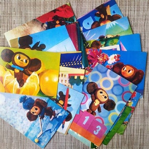 Photos Cheburashka/DIGITAL vintage Cheburashka Cartes postales/papier numérique - Imprimables à téléchargement immédiatTéléchargement numérique/Impression d'images