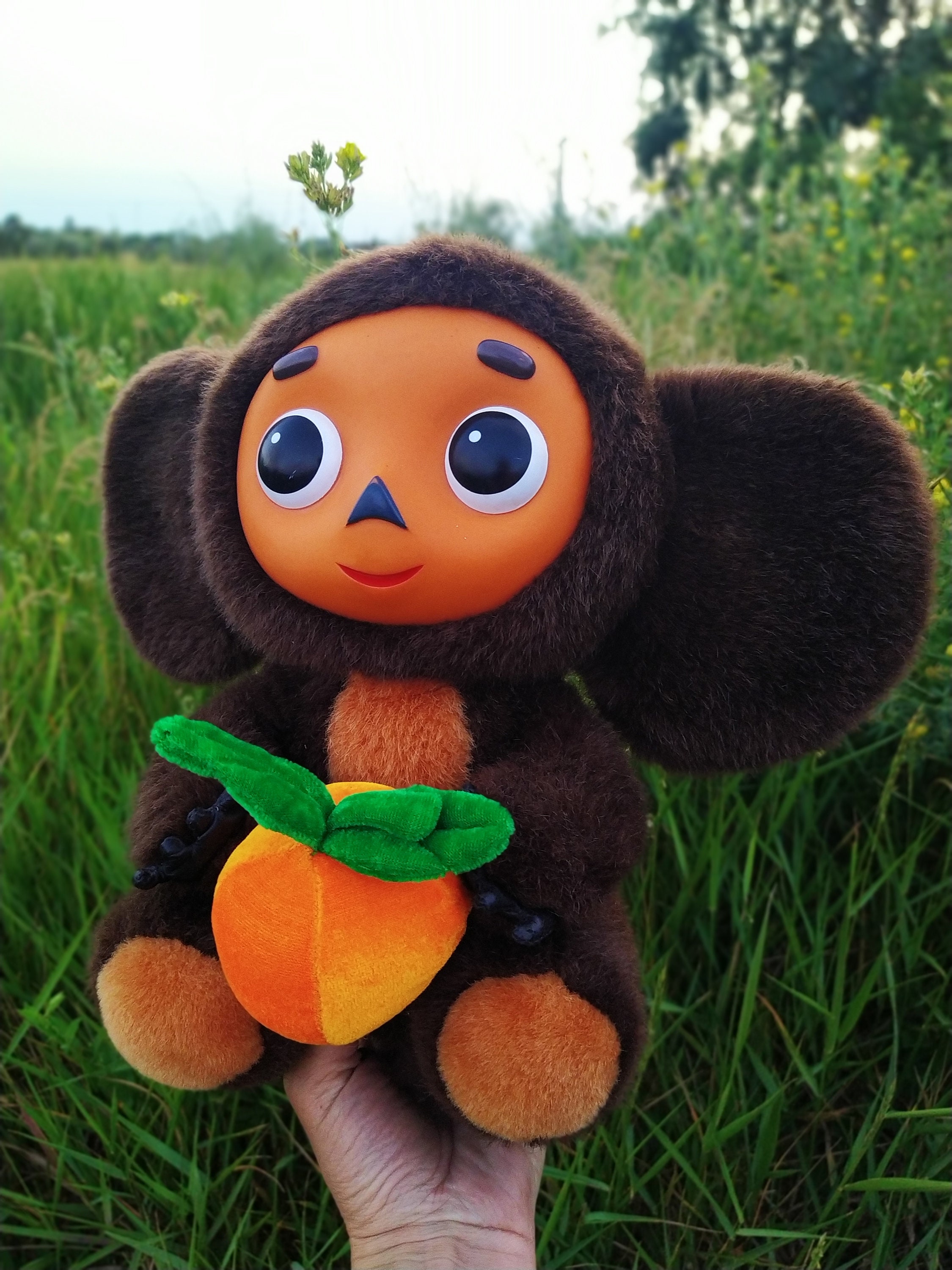 Cheburashka This Orange/vintage Toy/ Soviet Plush Toy/cheburashka