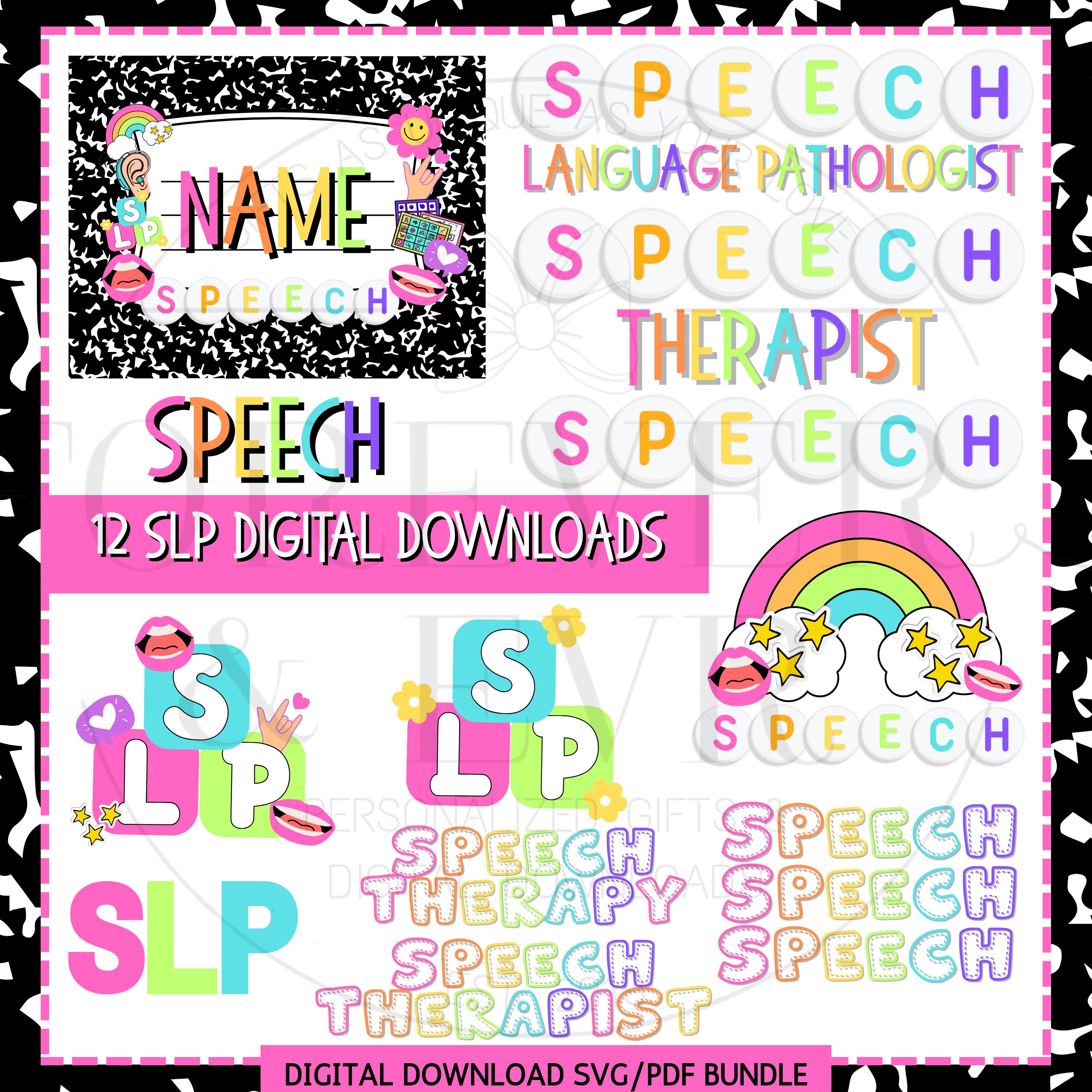 Slp Graphics Digital Download | Speech Language Pathologist | Teacher Appreciation ...