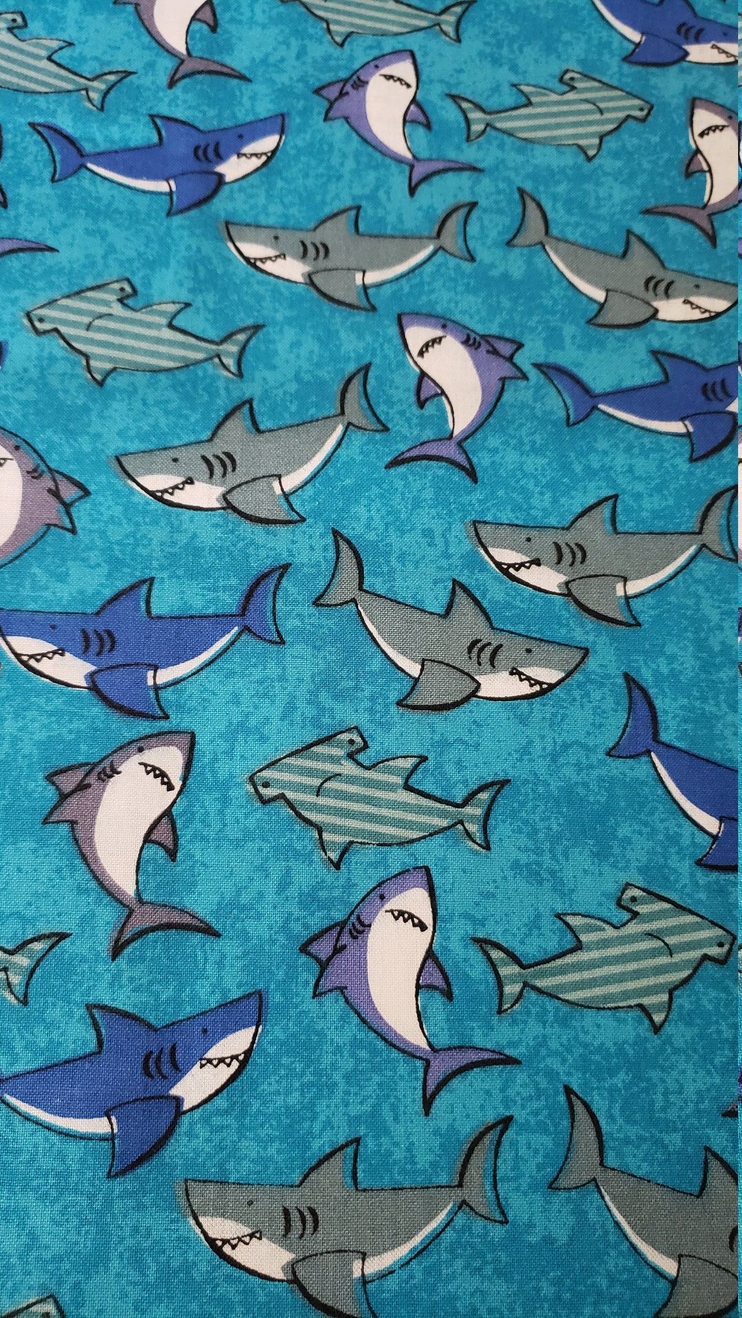 Shark Material Shark Material, Priced by the Yard, 100% Cotton - Etsy