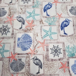 Starfish Patchwork Material is sold by the Yard and is 100% cotton