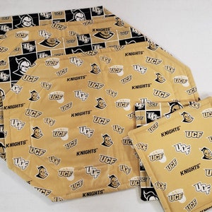 UCF Knights Placemats and Potholders, set of 4 an 2, made from officially licensed UCF material