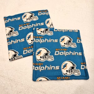 Miami Dolphins potholders, set of 2