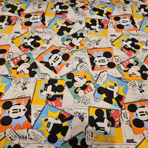 Disney Micky Maus Comic Cartoon Material wird Meterware verkauft