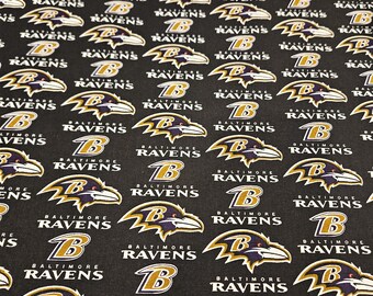 Baltimore Ravens fabric, priced by the yard, 100% cotton, 60" wide