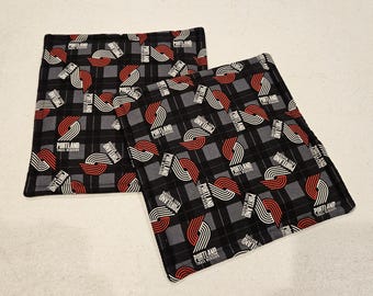 Portland Trail Blazers basketball NBA potholders, set of 2