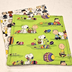 2er Set Erdnüsse Charlie Brown und Snoopy mit wendbaren Erdnüssen zu Ostern