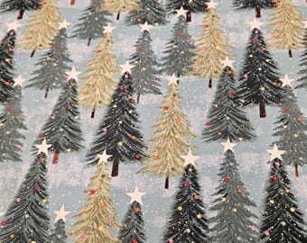 Christmas trees fabric, priced by the yard, 100% cotton