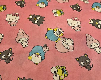 Hello Kitty and friends Der pinke Stoff ist Meterware und besteht