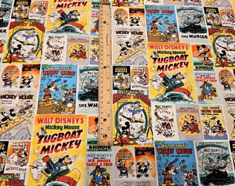 Vintage Disney Posters fabric, priced by the yard, 100% cotton