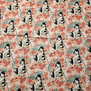 Disney&#39;s Mulan fabric is sold in individual 1 yard pieces and is 100% cotton material
