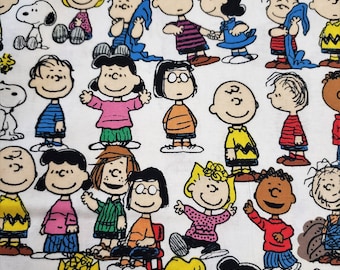 Peanuts Character Material is 100% Cotton and priced by the yard