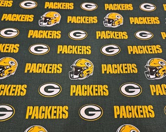 Green Bay Packers Fabric, priced by the yard, 100% cotton