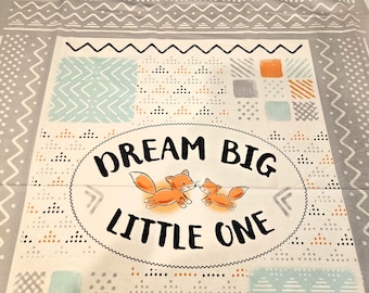 Woodland Creatures Baby Quilt Panel fabric is 100% Cotton