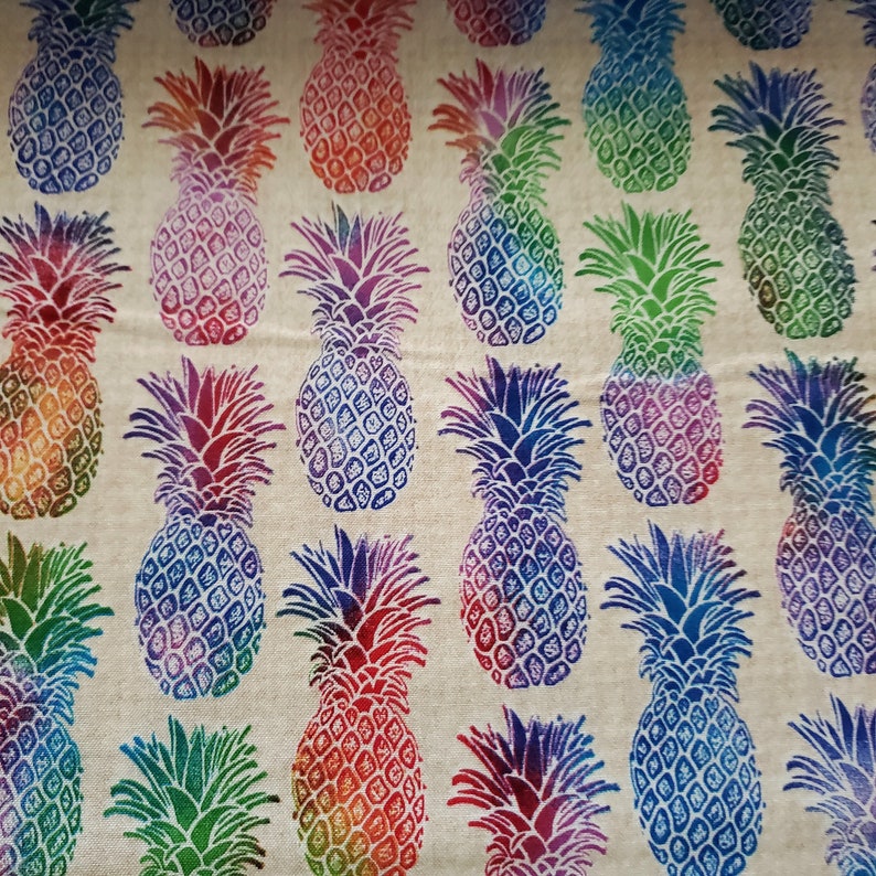 Pineapple Fabric, Hospitality Welcome Rainbow Material, Priced by the ...