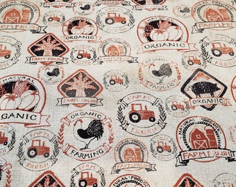 Farm Fresh Material is sold by the yard and is 100% cotton fabric