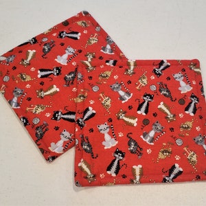 Cats potholder set of 2