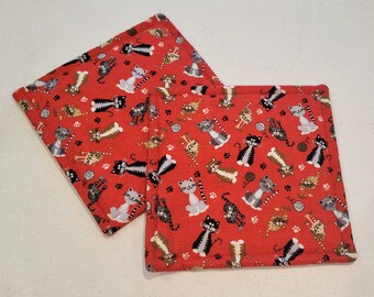 Cats potholder set of 2