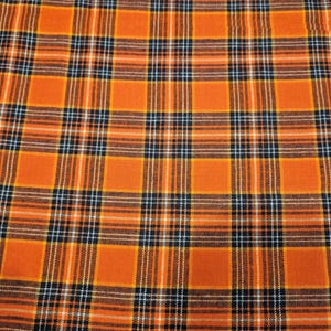 Orange WOVEN flannel fabric, last piece 30", 100% cotton