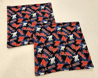 Ole Miss potholders, set of 2