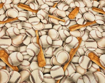 Baseball material is sold in individual 1 yard pieces and is 100% cotton fabric