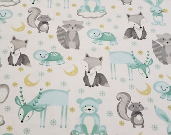 Woodland Creatures FLANNEL-Kinderzimmer-Stoff ist 100% Baumwolle und preiswerte Massenware