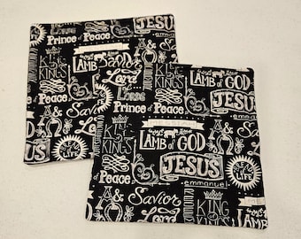 Easter potholders, Jesus potholders, set of 2