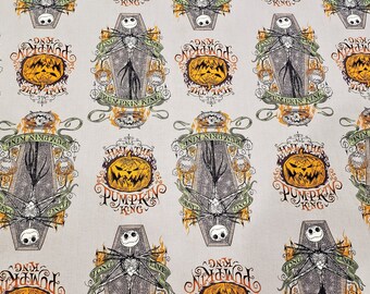 Nightmare Before Christmas Halloween material, priced  by the yard, 100% cotton