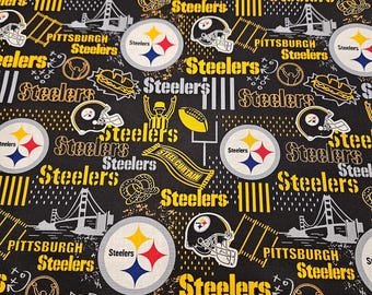 Steelers football fabric, priced by the yard, 100% cotton