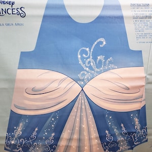 Disney Cinderella Child Apron Panel 100% Cotton