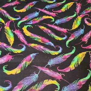 Peacock Feathers 100% Cotton Material by the Yard