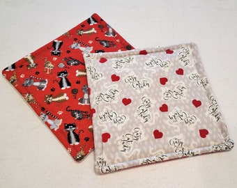 Crazy Cat Lady potholder set of 2