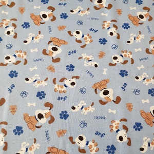 Dog Bark Material is sold by the yard and is 100% cotton fabric