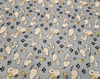 Snoopy and Woodstock Fabric: 100% Cotton Material by the Yard